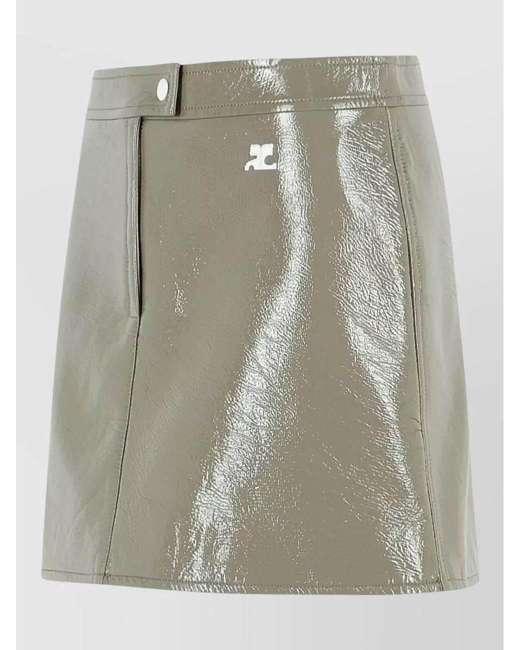 Courreges Gray High-Rise Mini Skirt