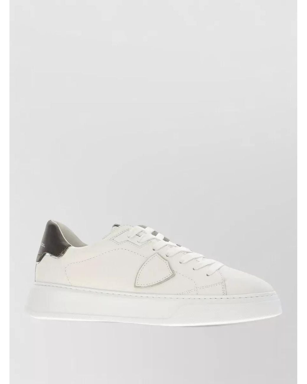Philippe Model Natural Leather Lace-Up Sneakers for men
