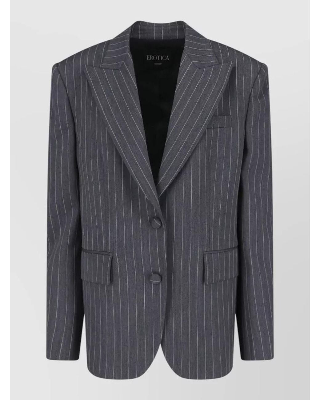 Dondup Gray Virgin Wool Blazer