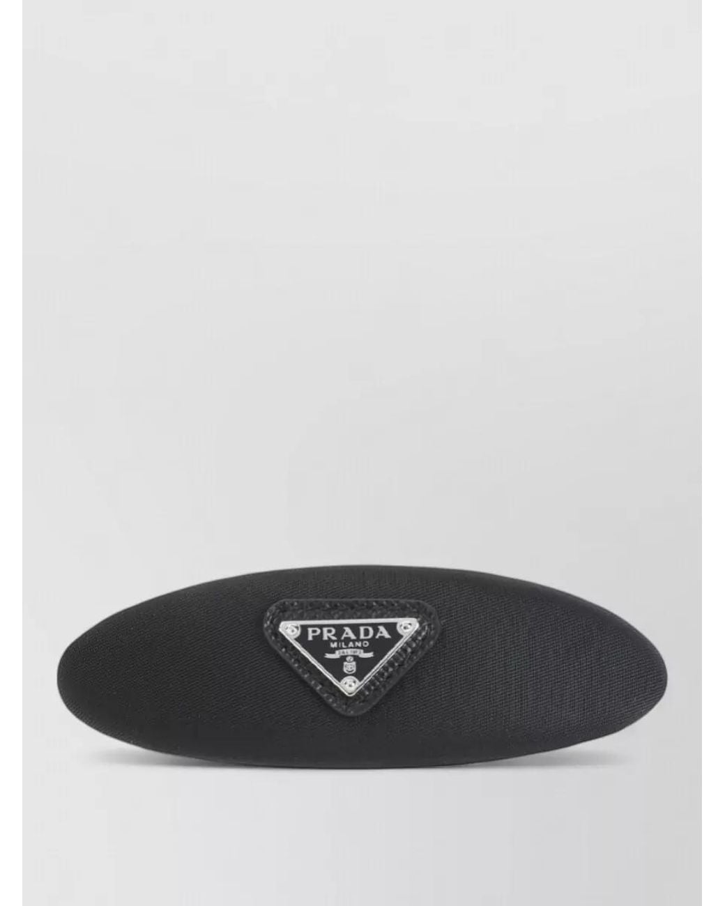 Prada Gray Brass Hair Clip