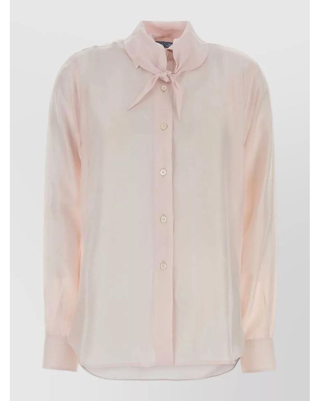 Prada White Silk Shirt for men