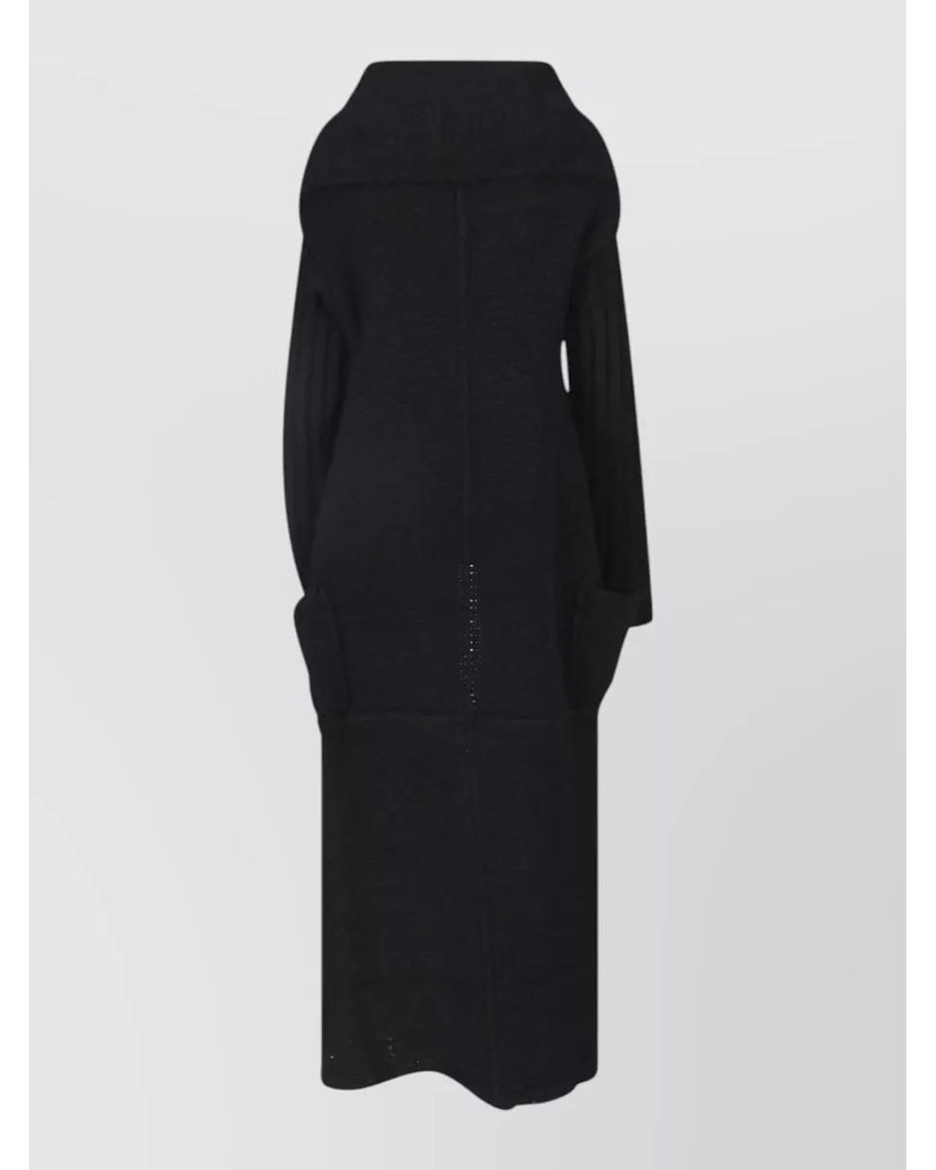 Rick Owens Black Cashmere Silk Crewneck Sweater