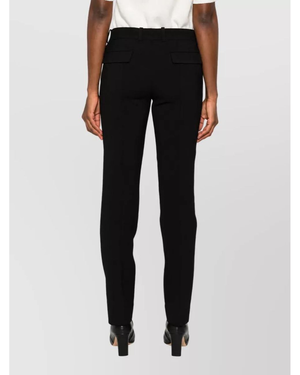 Totême  Black Low-Rise Slim-Fit Tapered Trousers