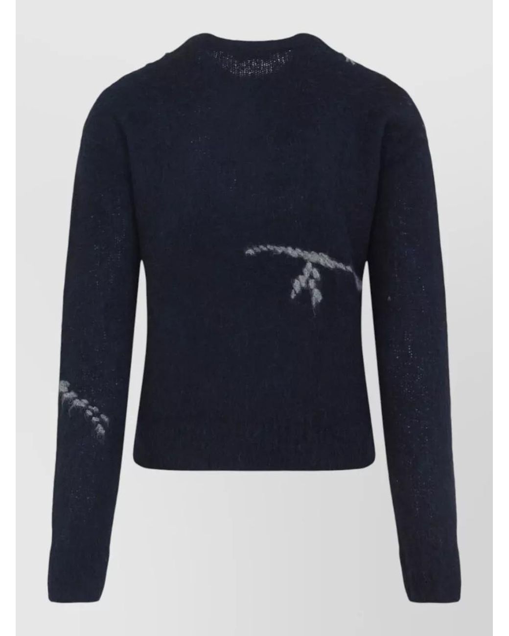 Dries Van Noten Blue Floral-Print Wool Jumper for men