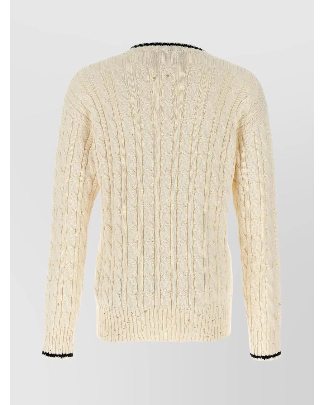 Marni Natural V-Neck Cotton Sweater for men