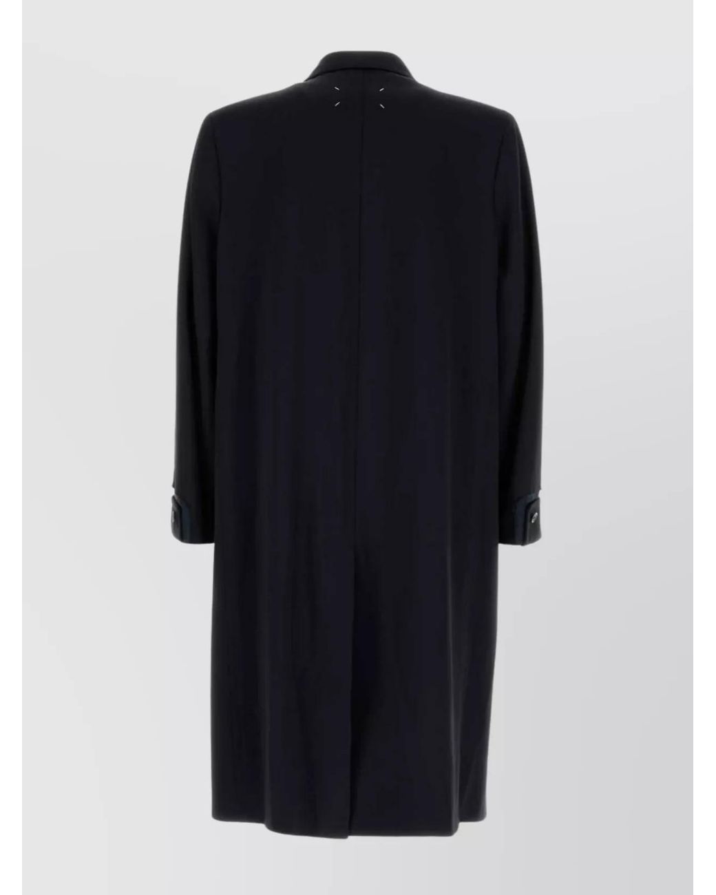 Maison Margiela Black Wool Single Breasted Coat for men