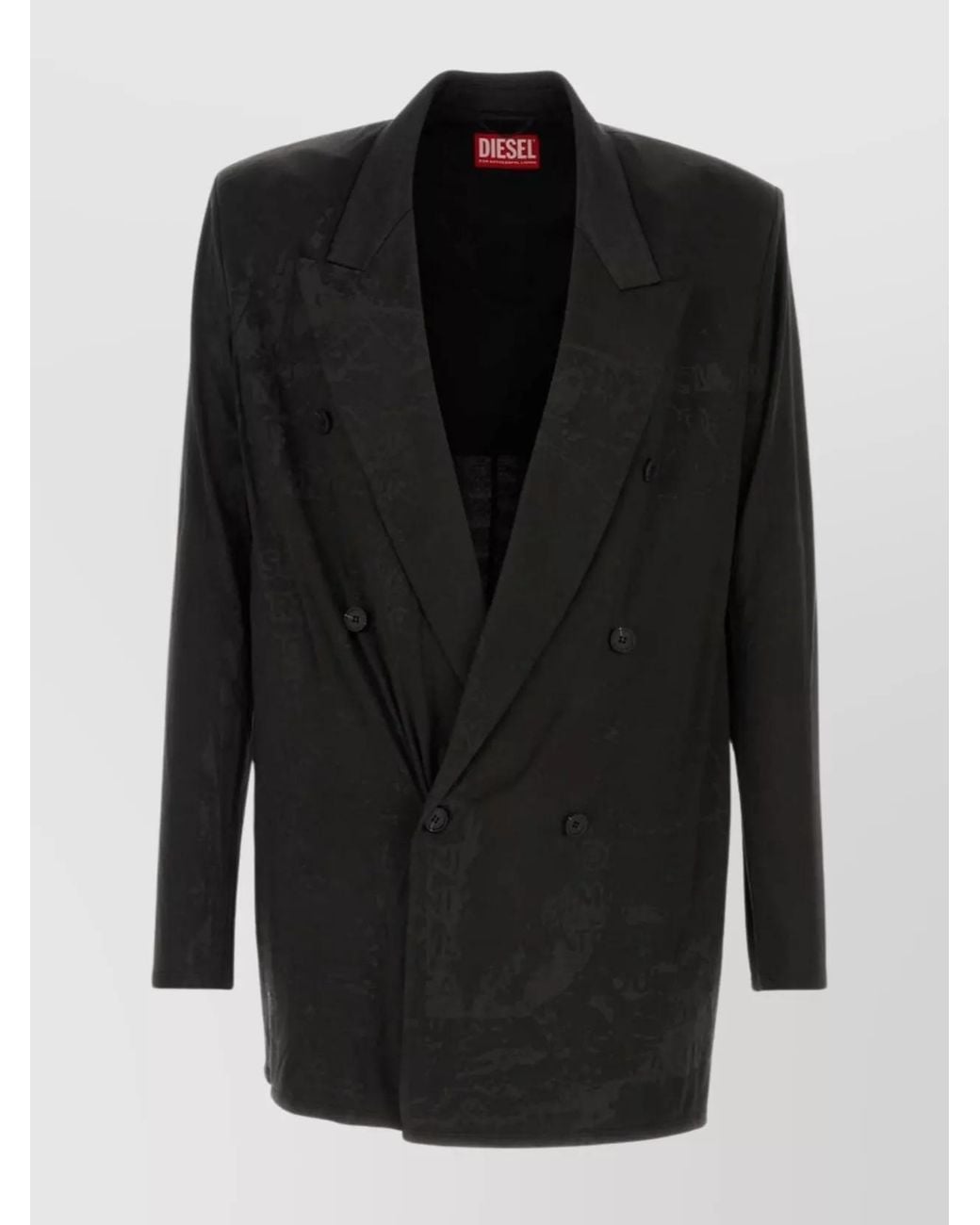 DIESEL Black Single-Breasted Blazer for men
