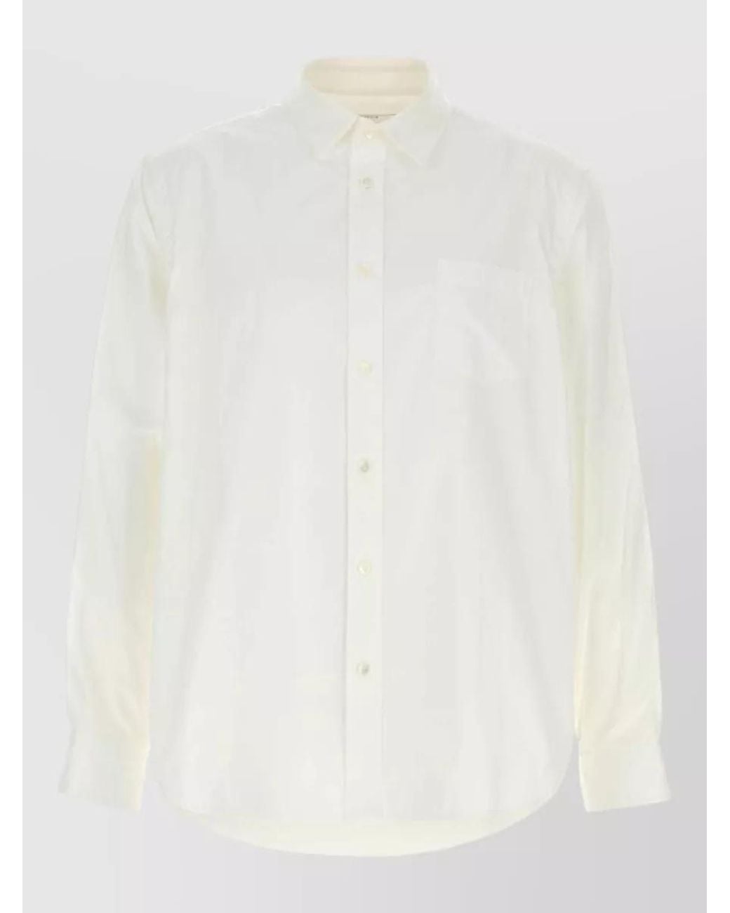 Sacai White Cotton Poplin And Oxford Shirt for men