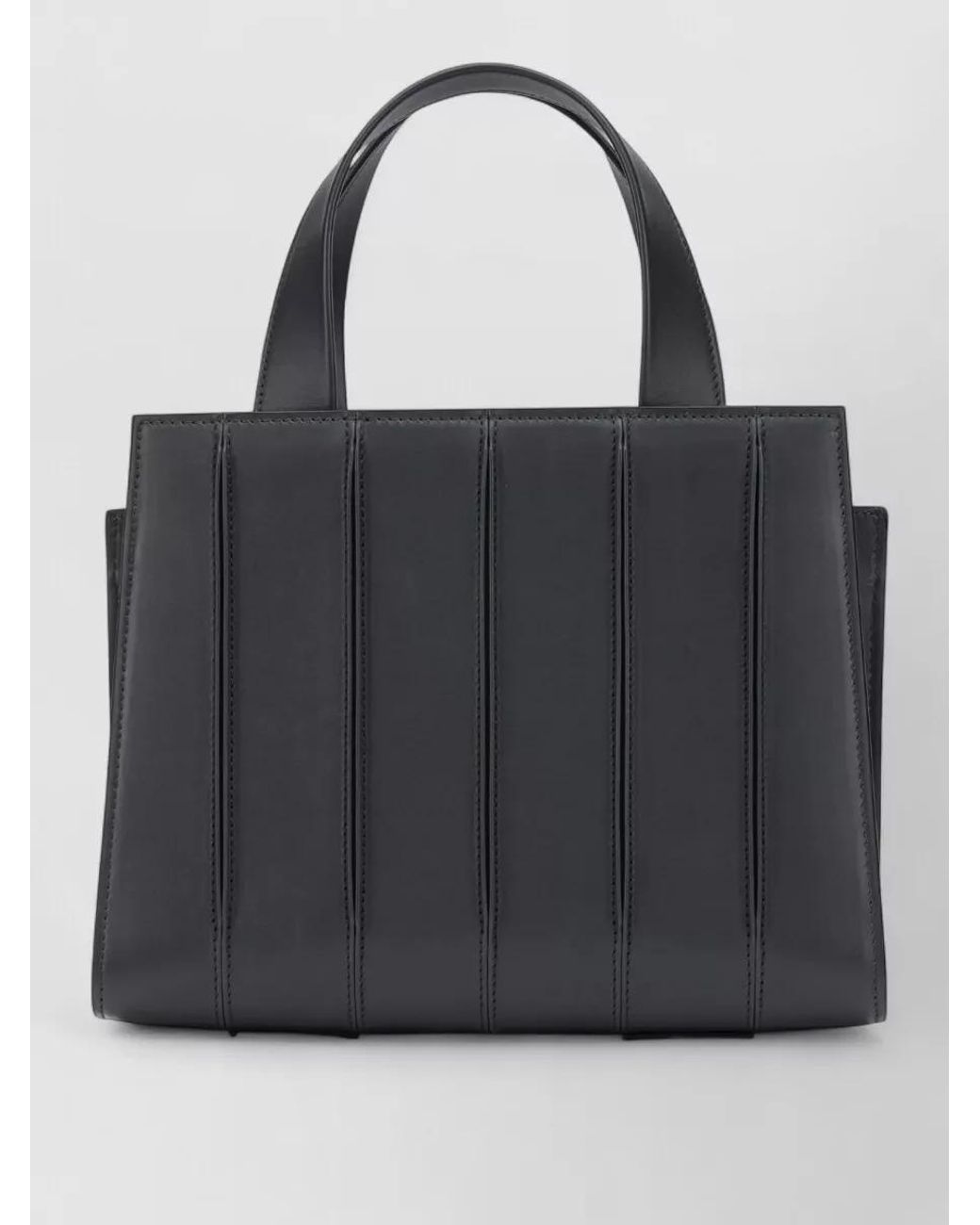 Max Mara Black Calf Leather Whitney Bag 5 Small Tote Bag