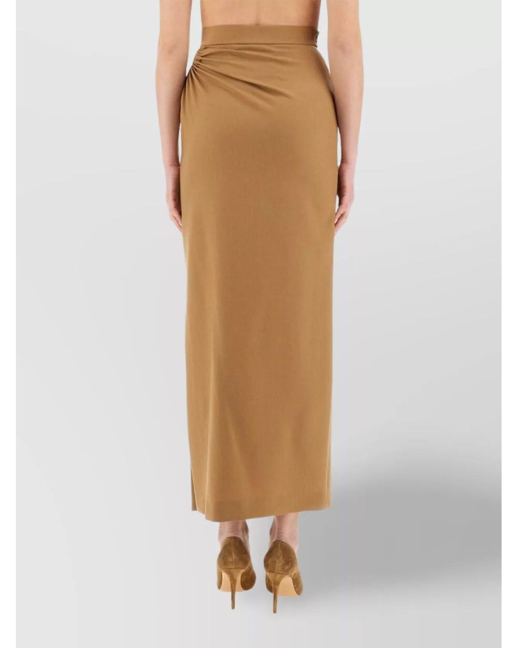 Max Mara Natural Silk Slim-Fit Asymmetric Maxi Skirt