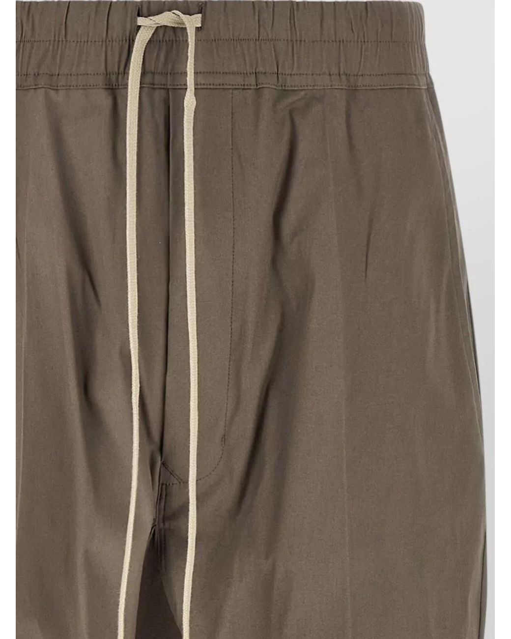 Rick Owens Natural Long Drop-Crotch Trousers for men