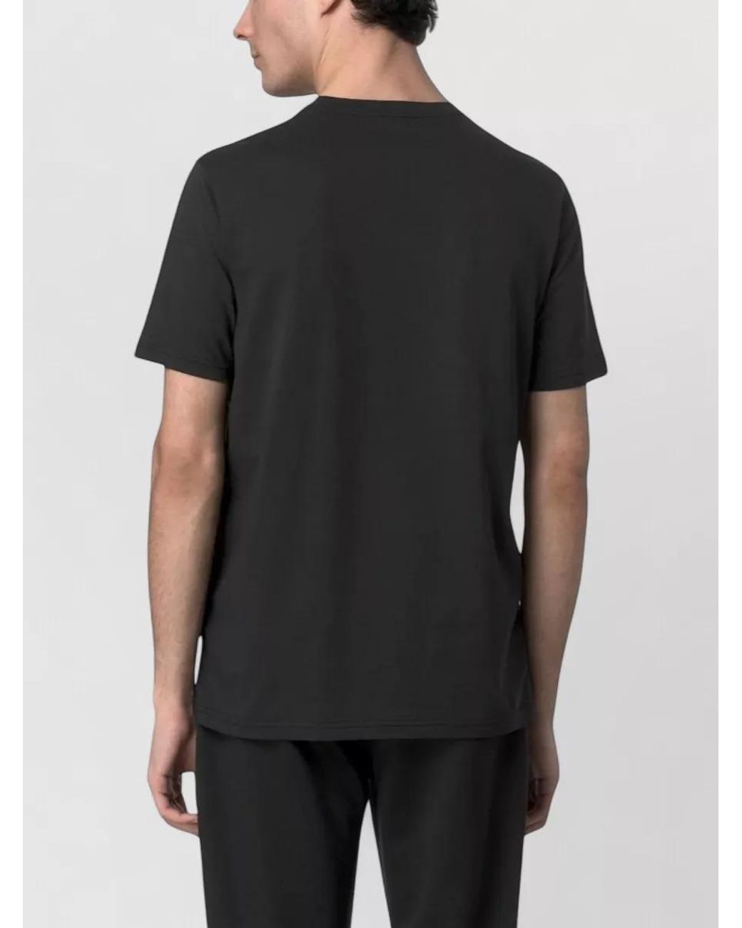 K-Way Black Cotton Slim-Fit Short-Sleeve T-Shirt for men