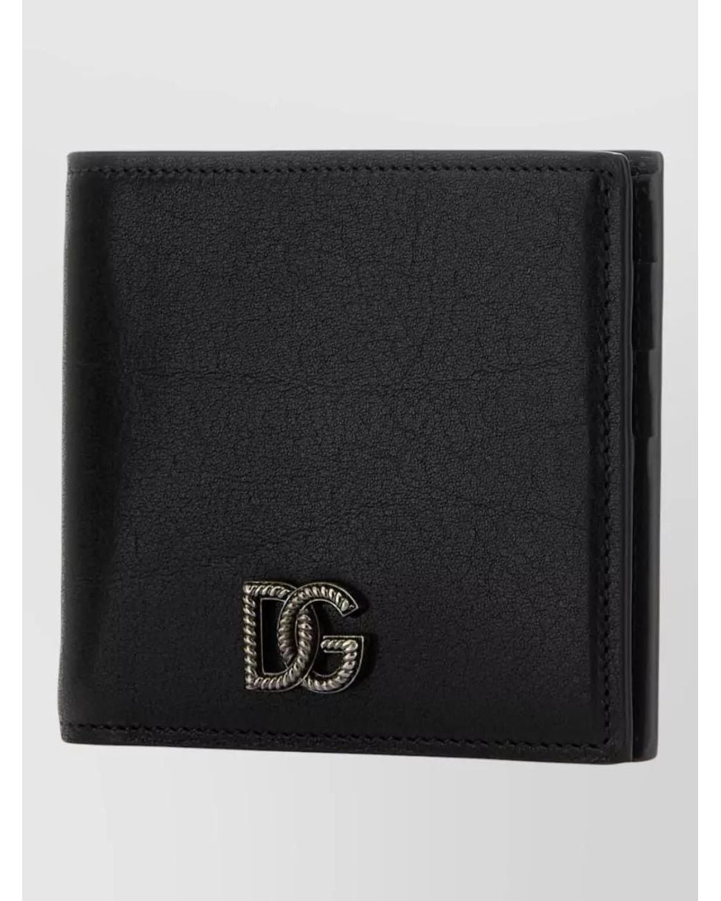 Dolce & Gabbana Black Calf Leather Wallet for men
