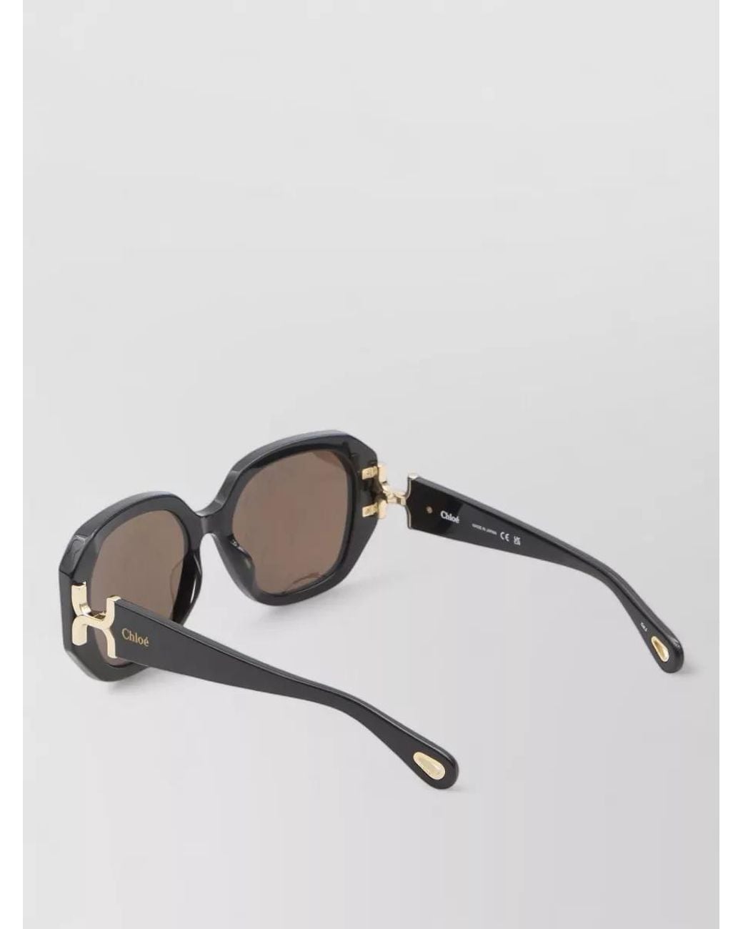 Chloé Gray Acetate Square Sunglasses