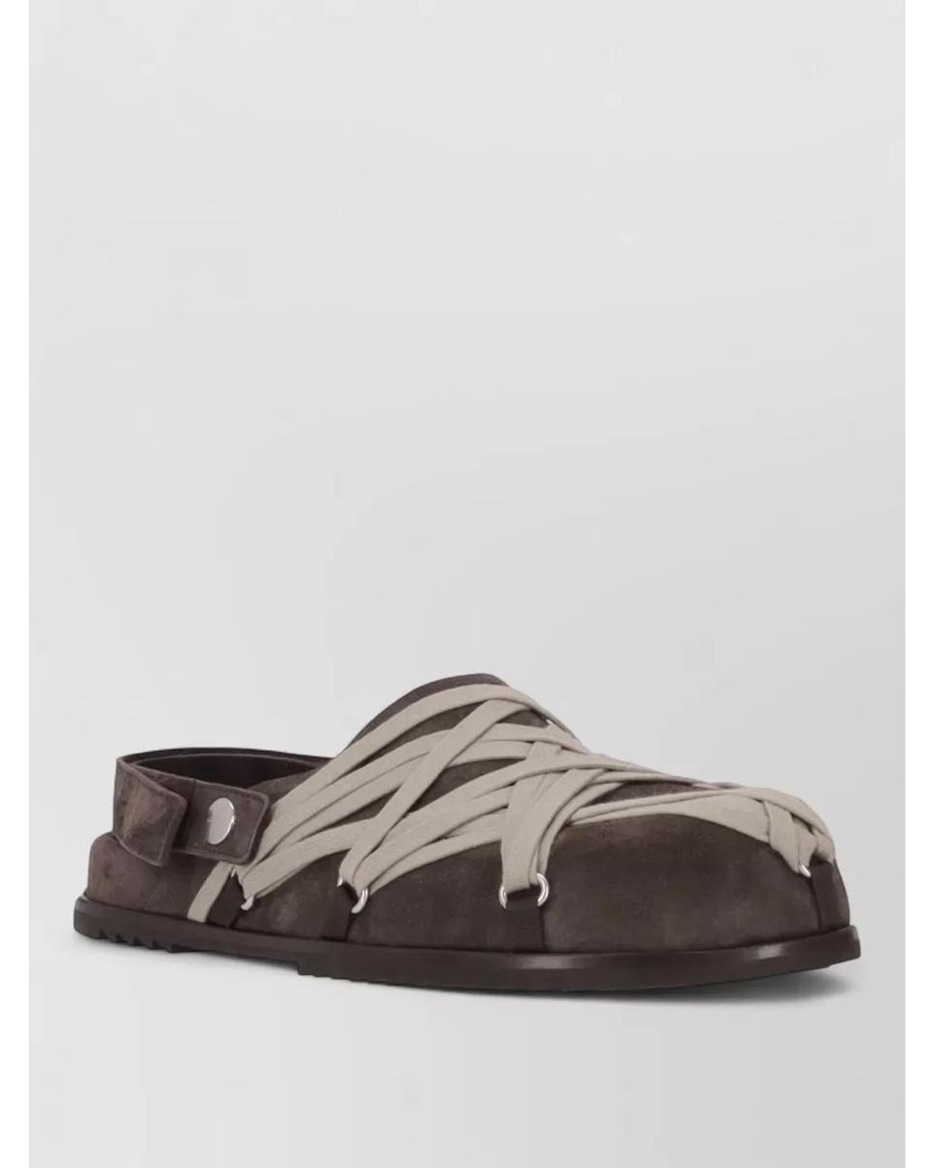 Rick Owens White Leather Sandals