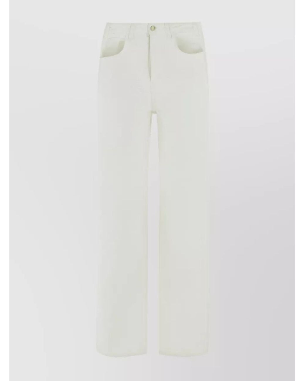 Chloé White High-Rise Wide-Leg Jeans