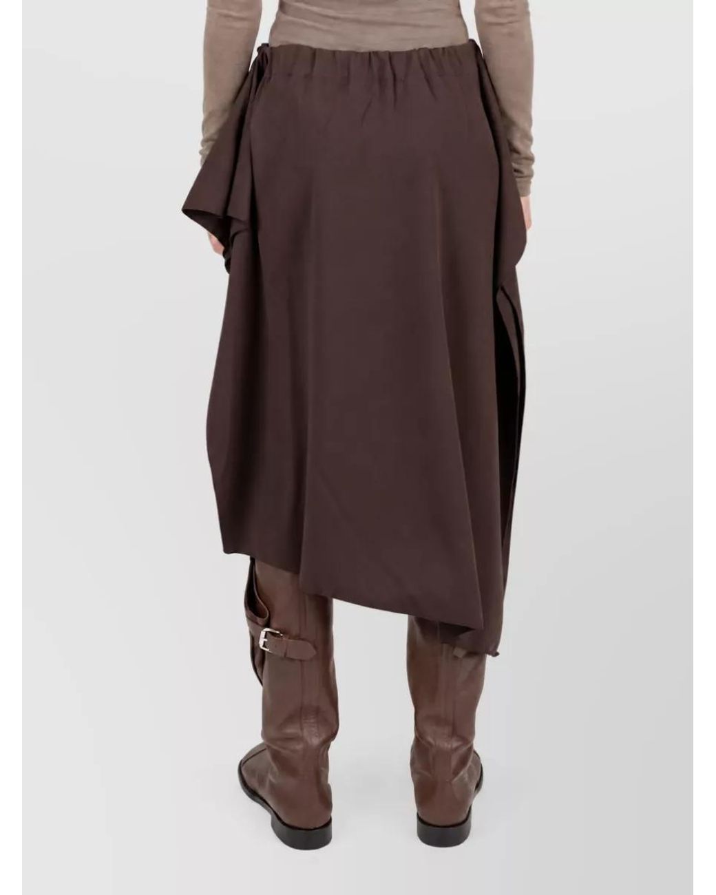 Niccolò Pasqualetti Brown Asymmetric Skirt