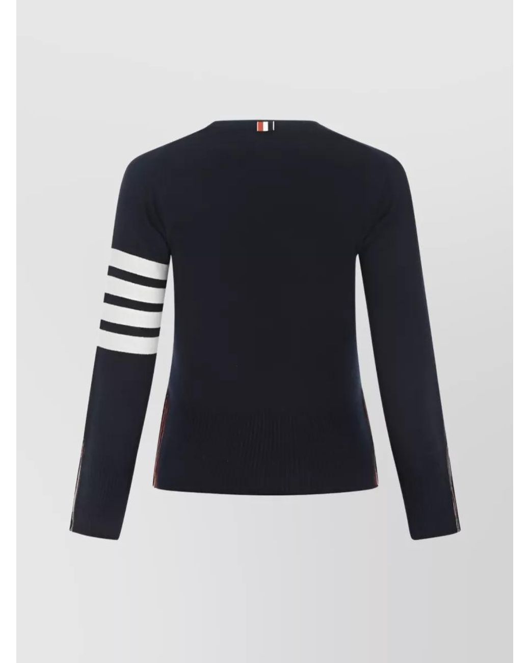 Thom Browne Blue Cashmere Crewneck Jumper