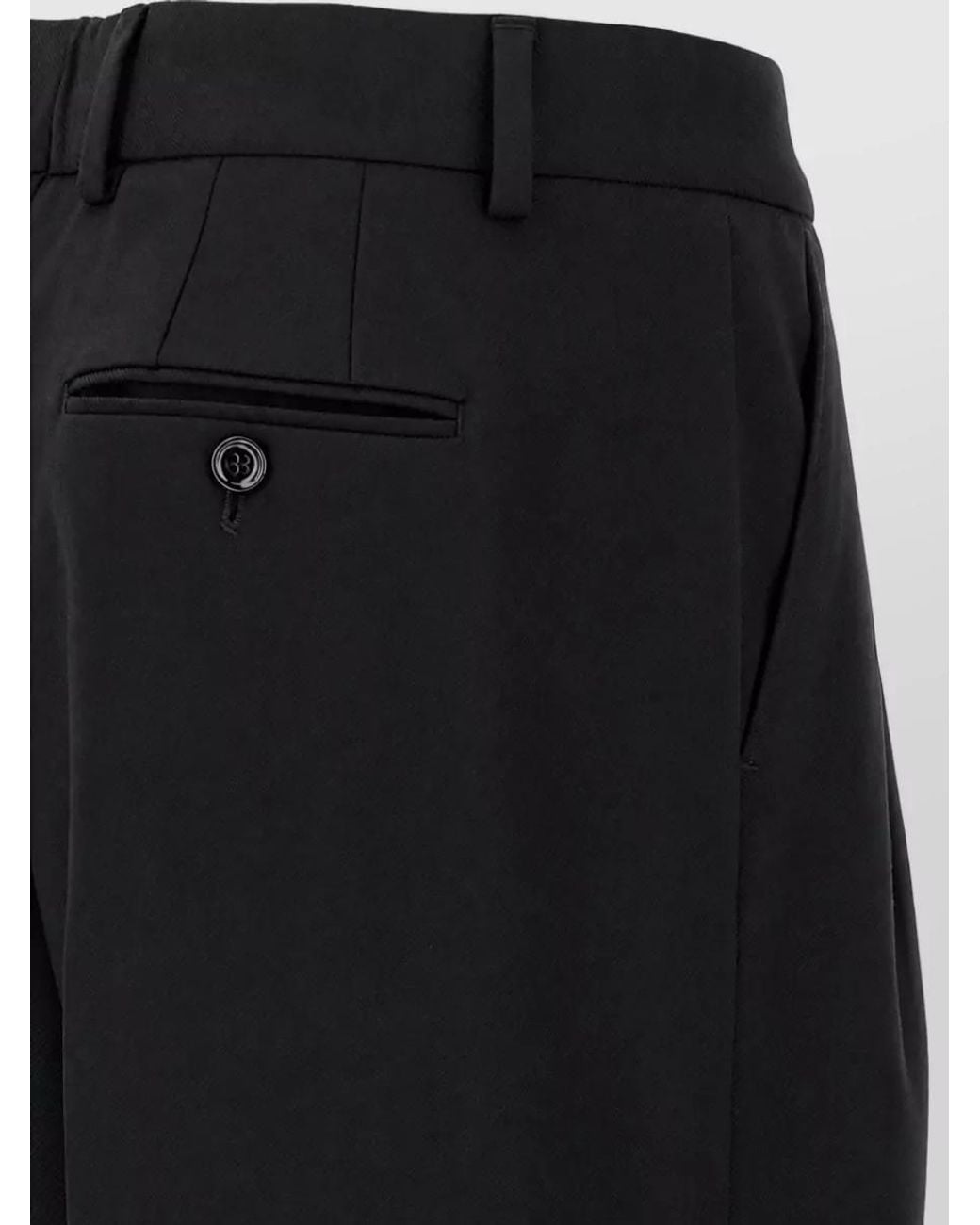 Dolce & Gabbana Black Wool Straight-Leg Suit Trousers