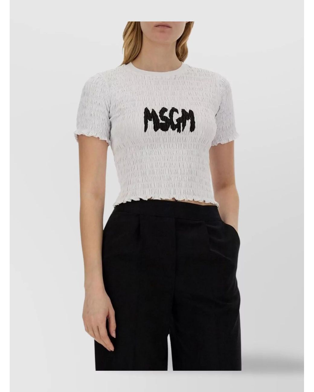 MSGM White Logo T-Shirt