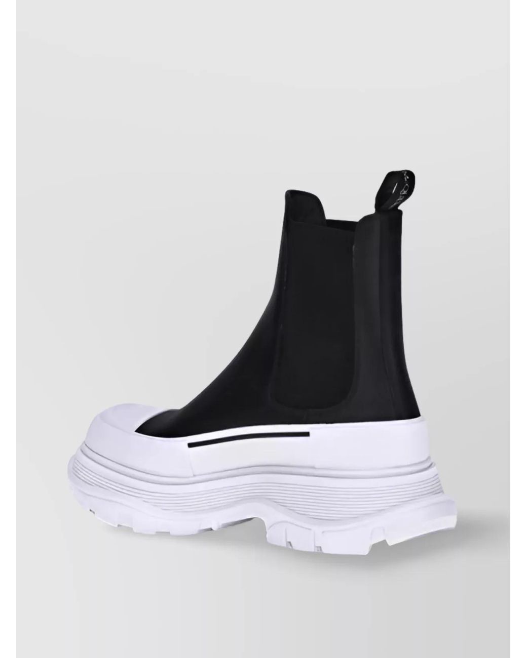 McQueen White Leather Ankle Boots