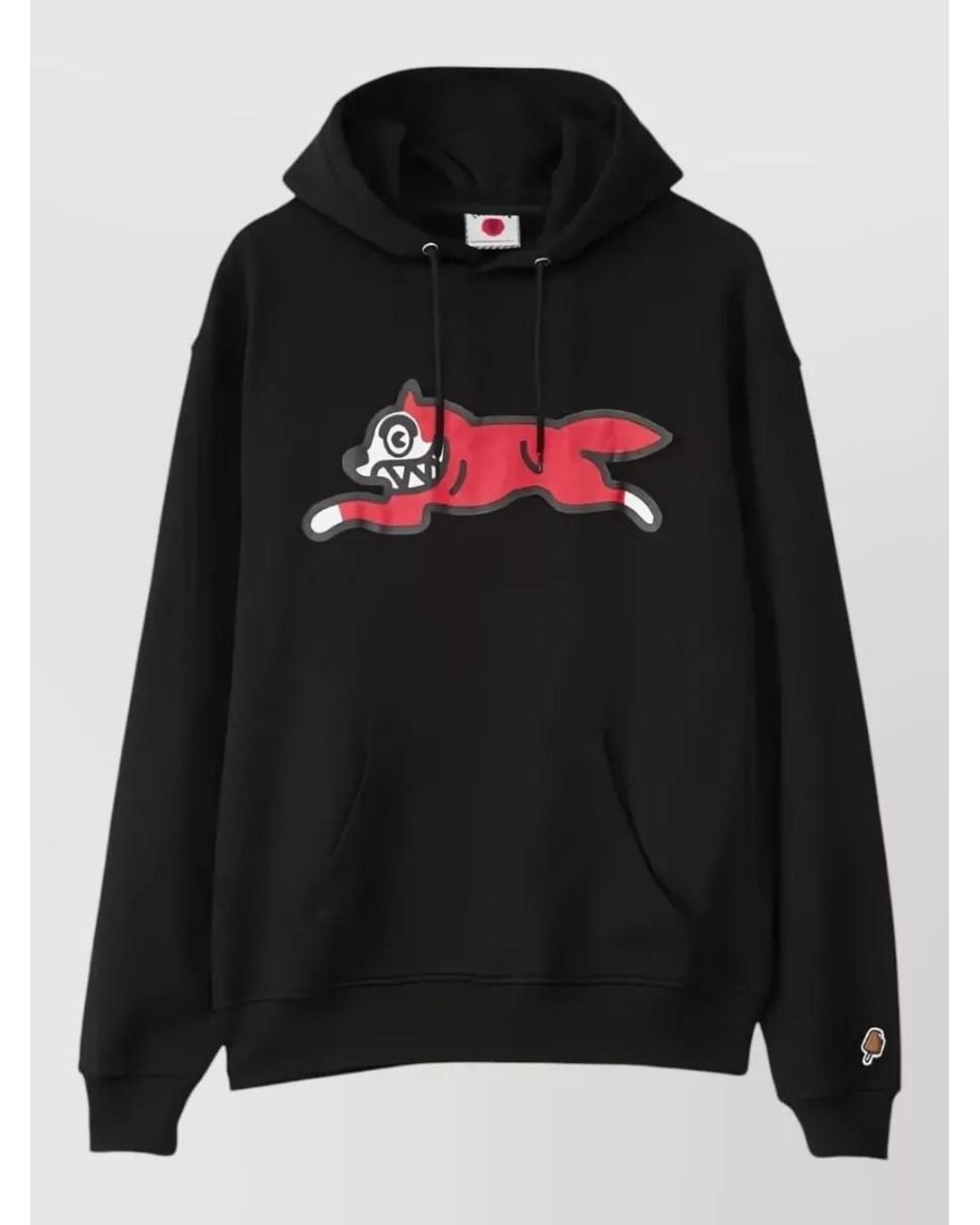 ICECREAM Black Cotton Graphic Print Hoodie for men