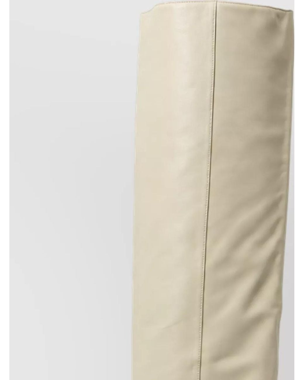 Jimmy Choo White Leather Over-The-Knee Boots