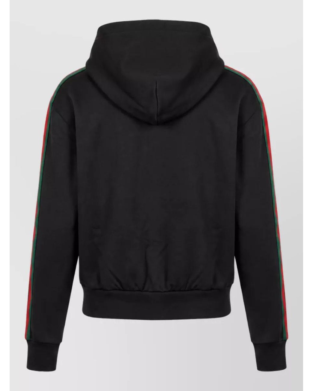 Gucci Black Hooded Jacket With Web Insert