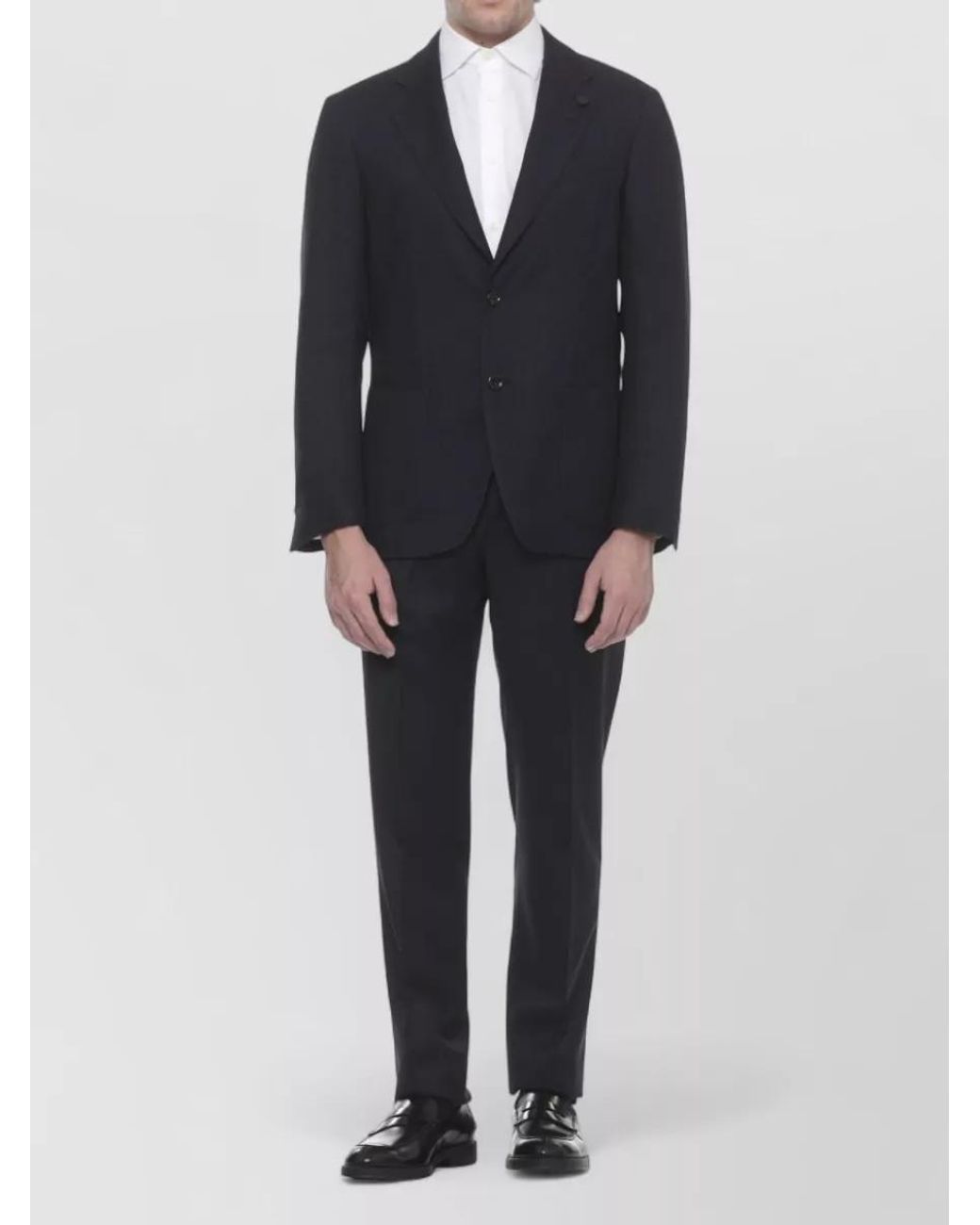 Lardini Blue Virgin Wool Linen Blazer for men
