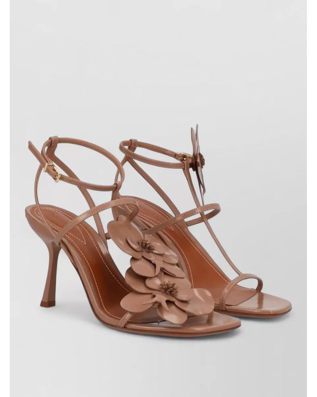 Zimmermann Brown Leather Stiletto-Heel Sandals