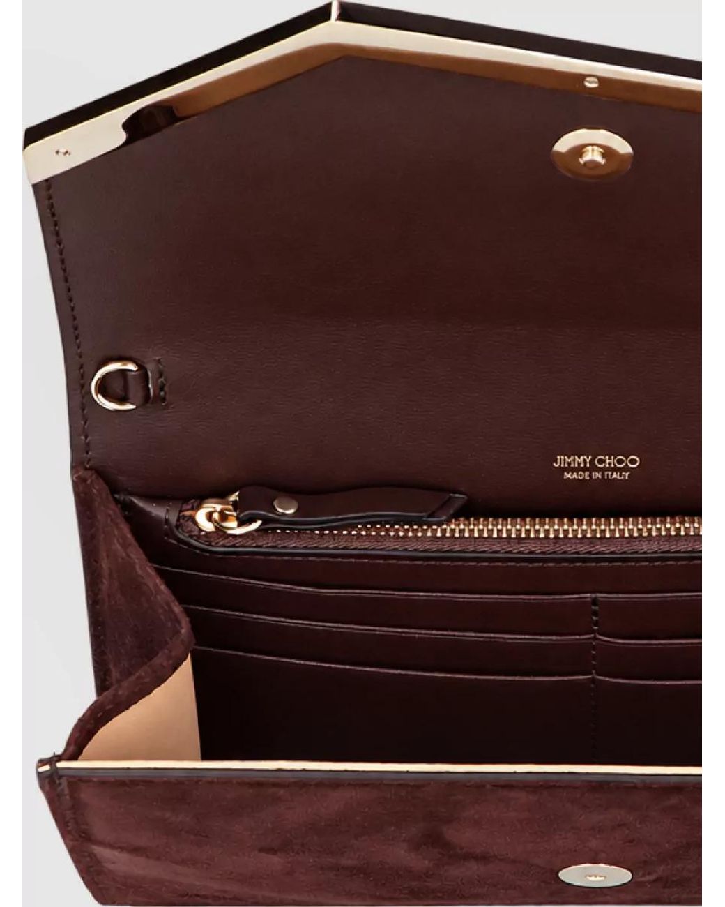 Jimmy Choo Brown Emmie Suede Clutch Bag