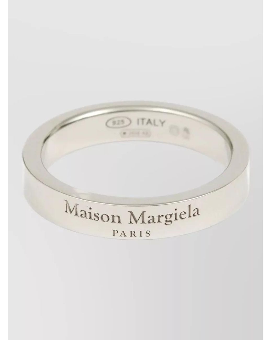 Maison Margiela White Logo Ring for men