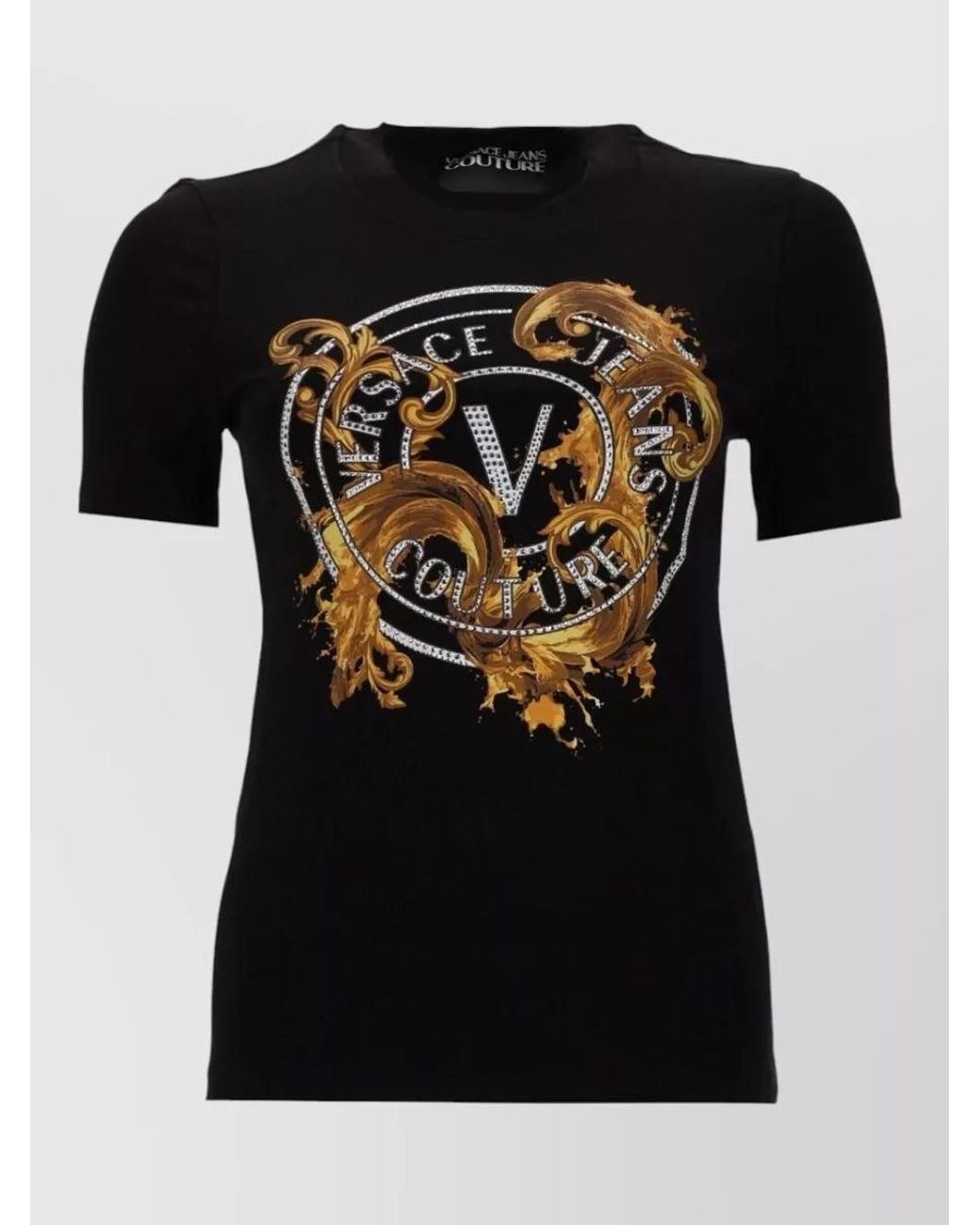 Versace Jeans Couture Black Logo Print T-Shirt
