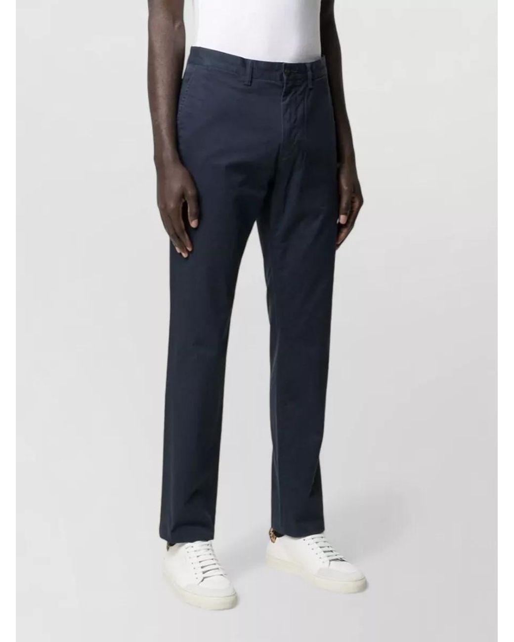 Polo Ralph Lauren Blue Cotton Straight-Leg Tailored Trousers for men