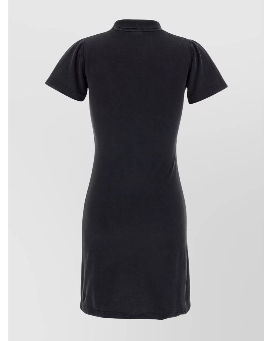 Balenciaga Black Cotton Mini Polo Dress