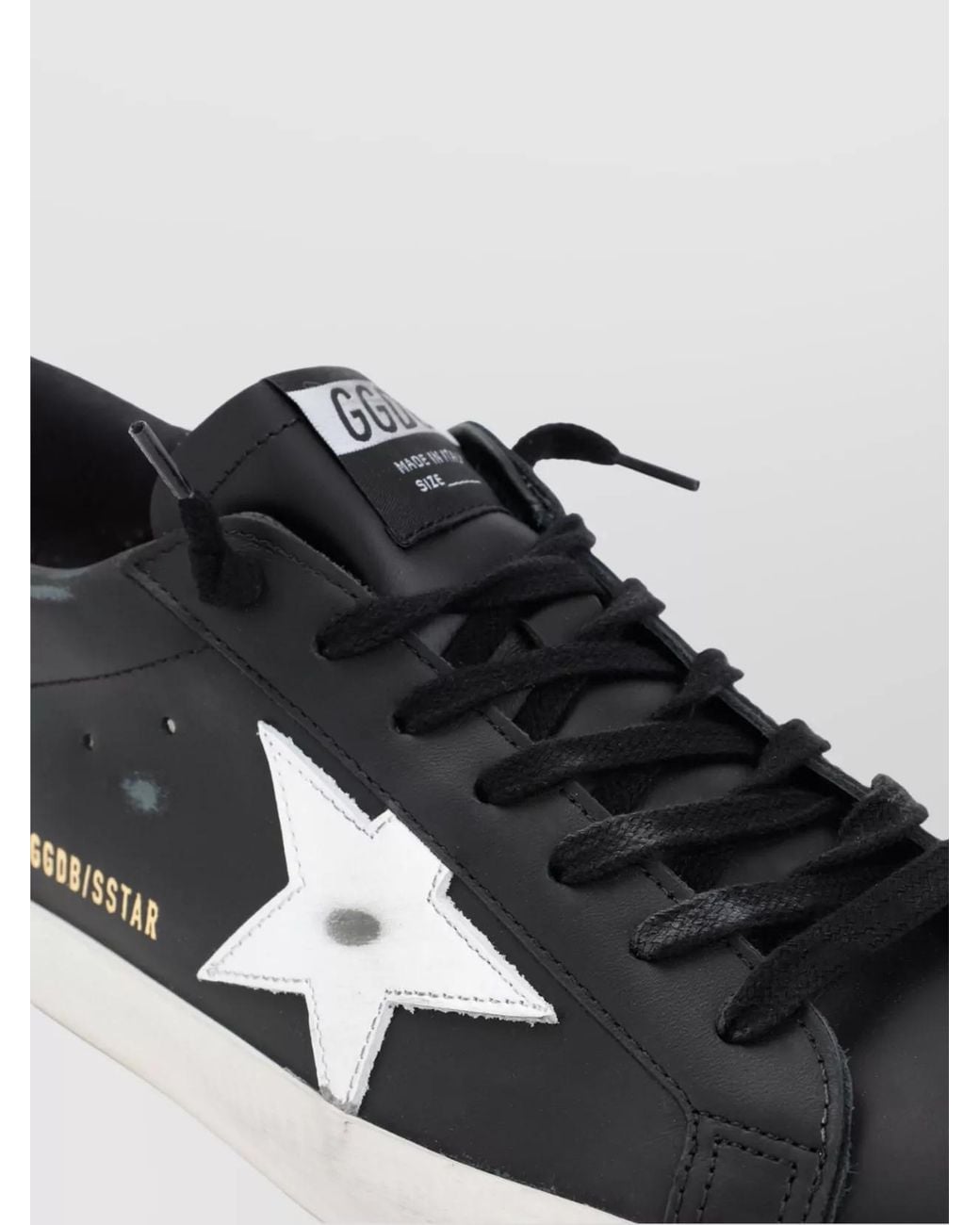 Golden Goose Deluxe Brand Black Leather Low-Top Sneakers for men