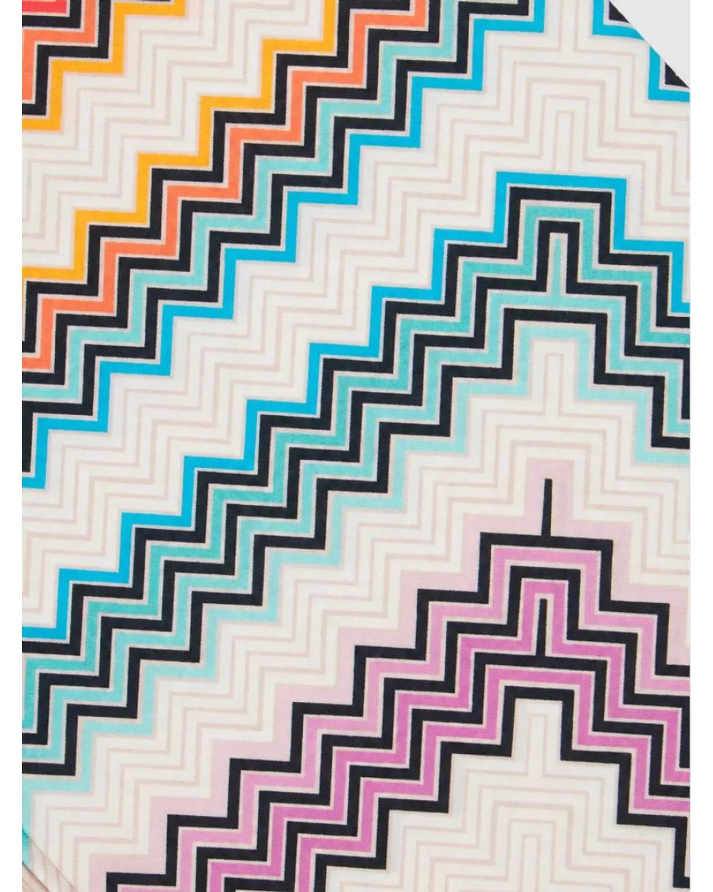 Missoni Blue Silk Printed Foulard