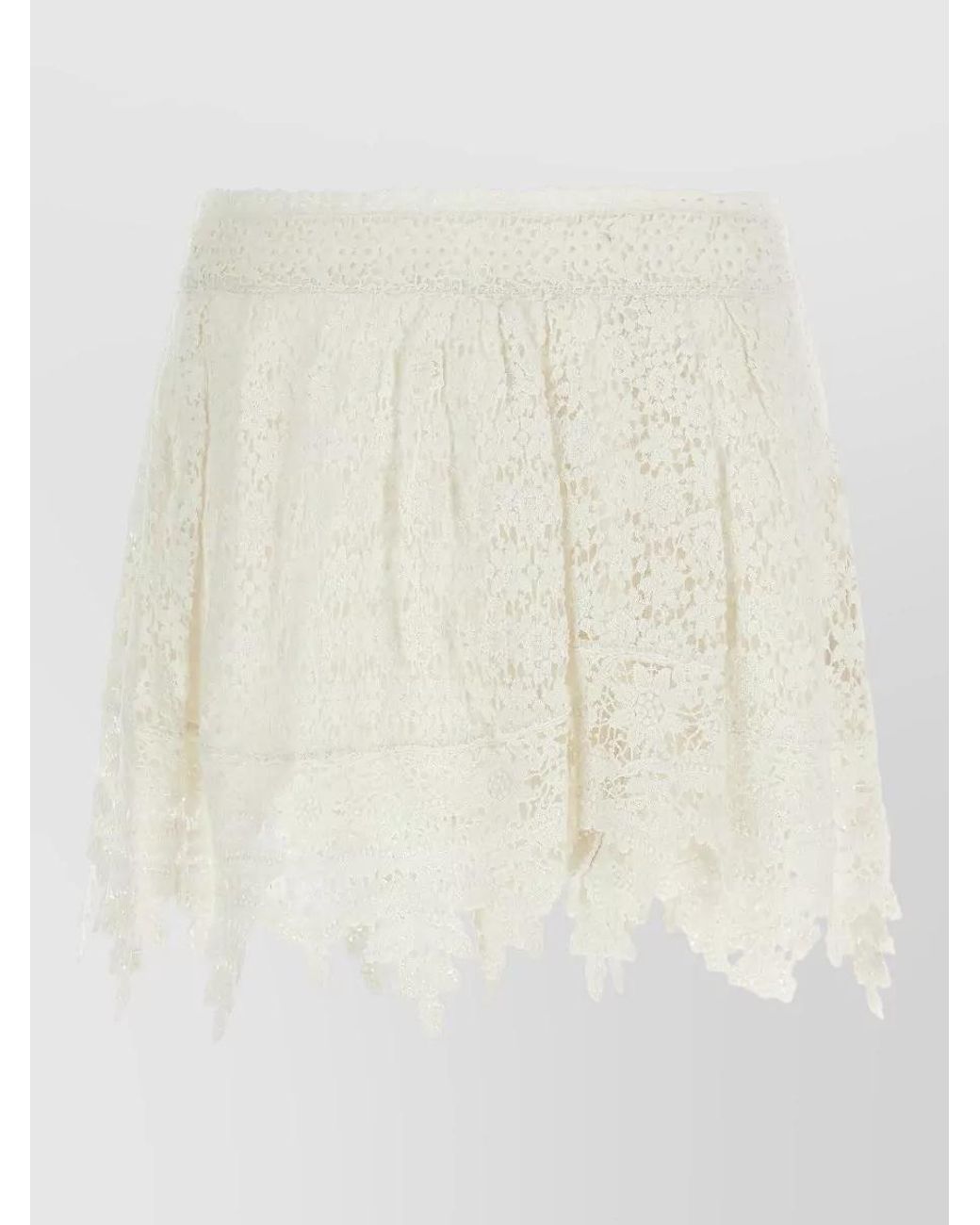 Isabel Marant White Cotton A-Line Skirt