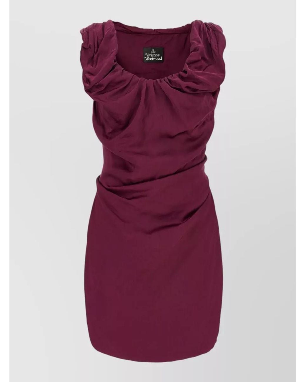 Vivienne Westwood Purple Draped Sleeveless Mini Dress