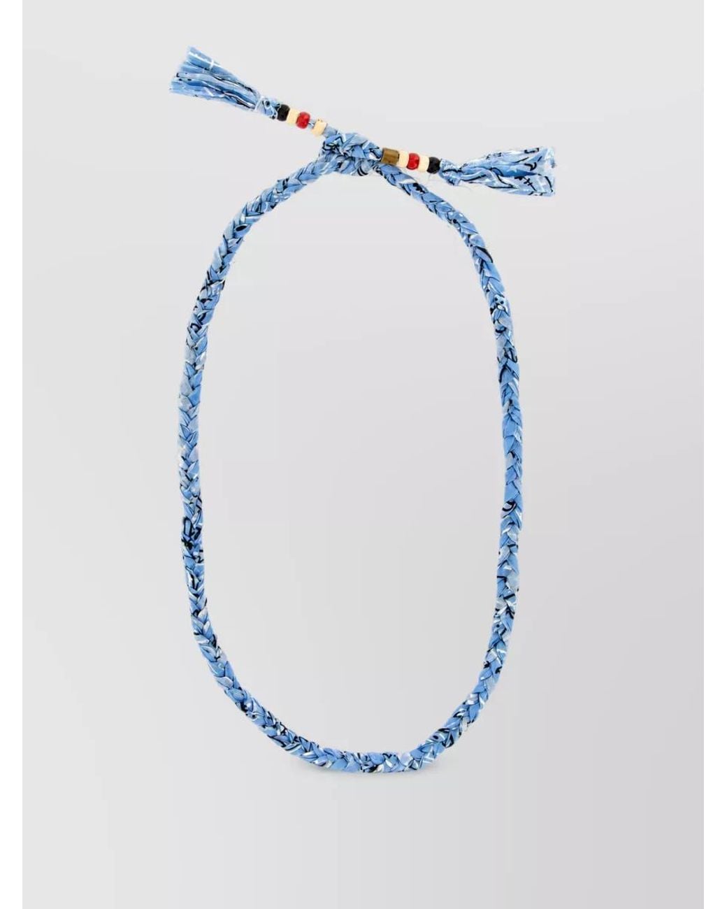 Alanui Blue Cotton Bandana Necklace