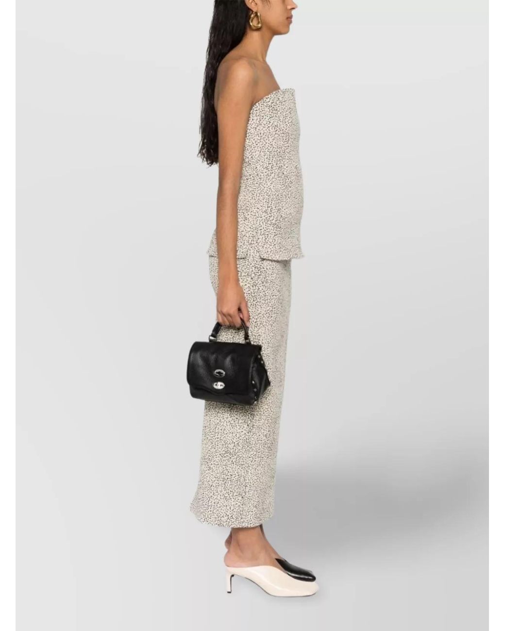 Zanellato Black Calf Leather Textured Shoulder Bag