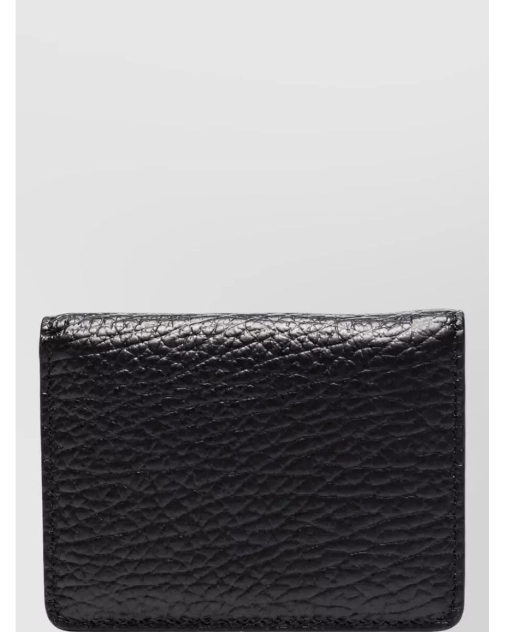 Maison Margiela Black Leather Keyring Card Holder