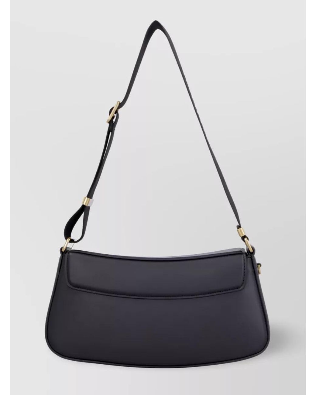 Stella McCartney Black S-Wave Small Alter Mat Shoulder Bag