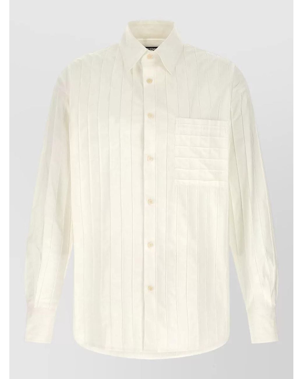 Jacquemus Natural Striped Long-Sleeve Shirt for men