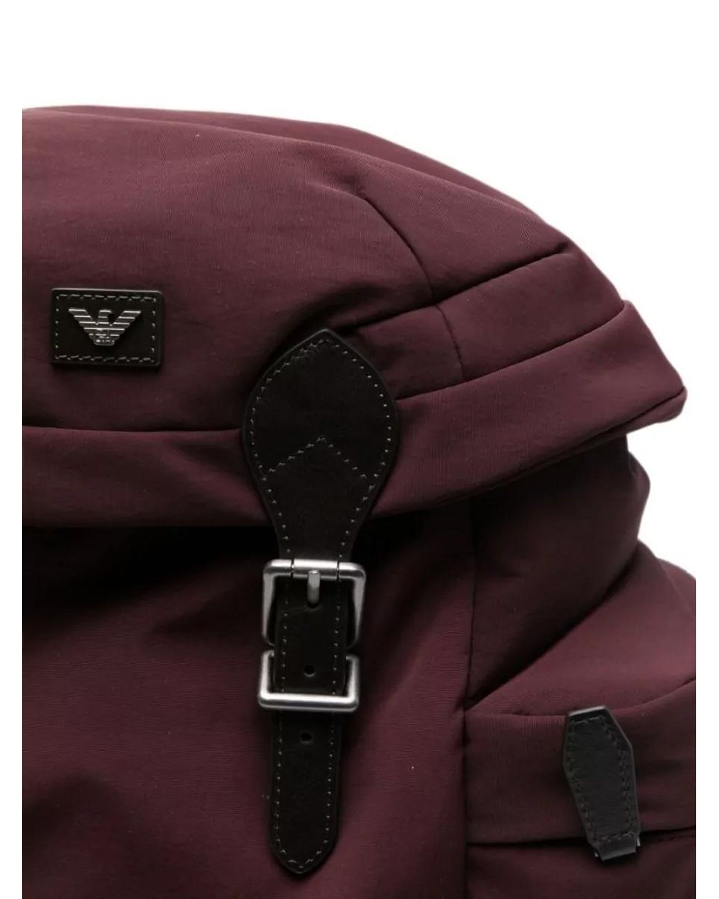 Emporio Armani Red Nylon Backpack for men
