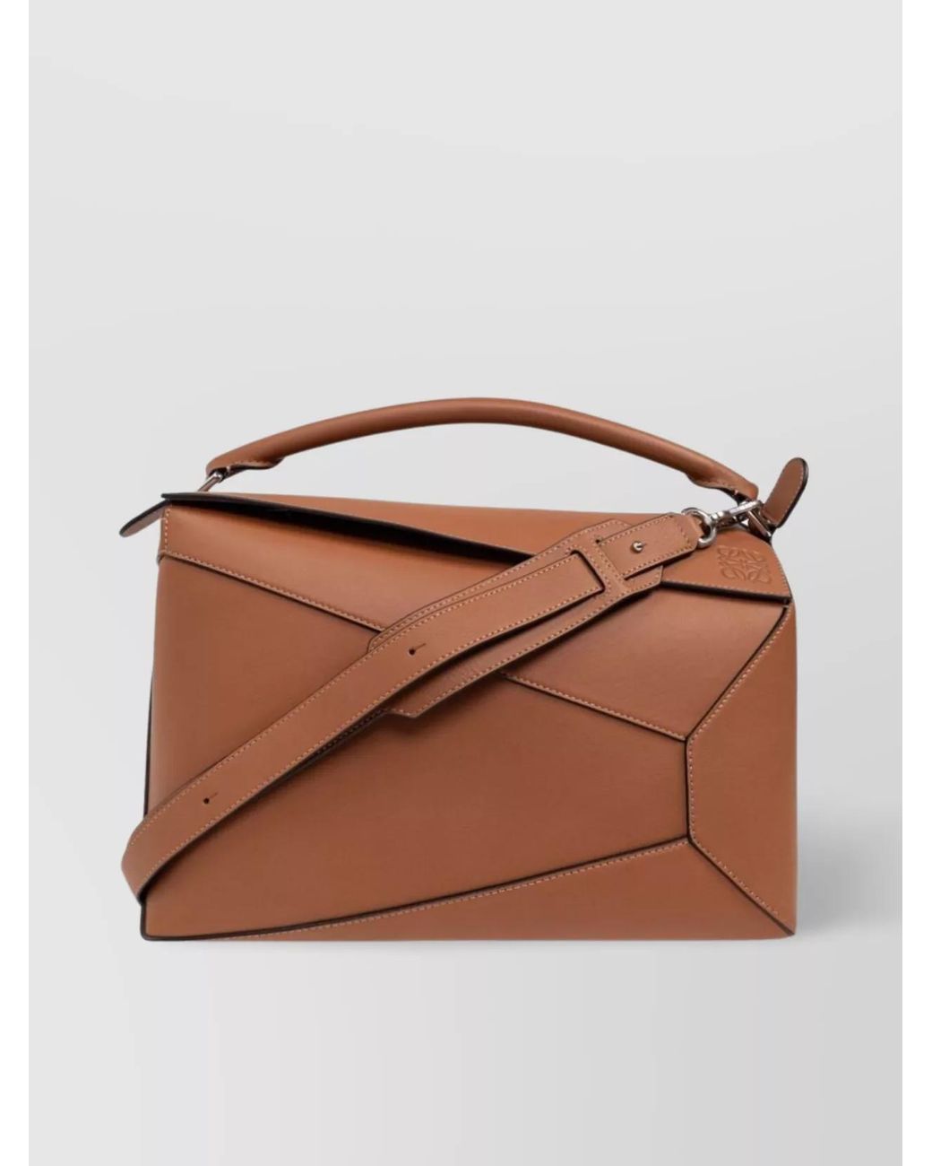 Loewe Brown Calf Leather Puzzle Edge Large Shoulder Bag for men