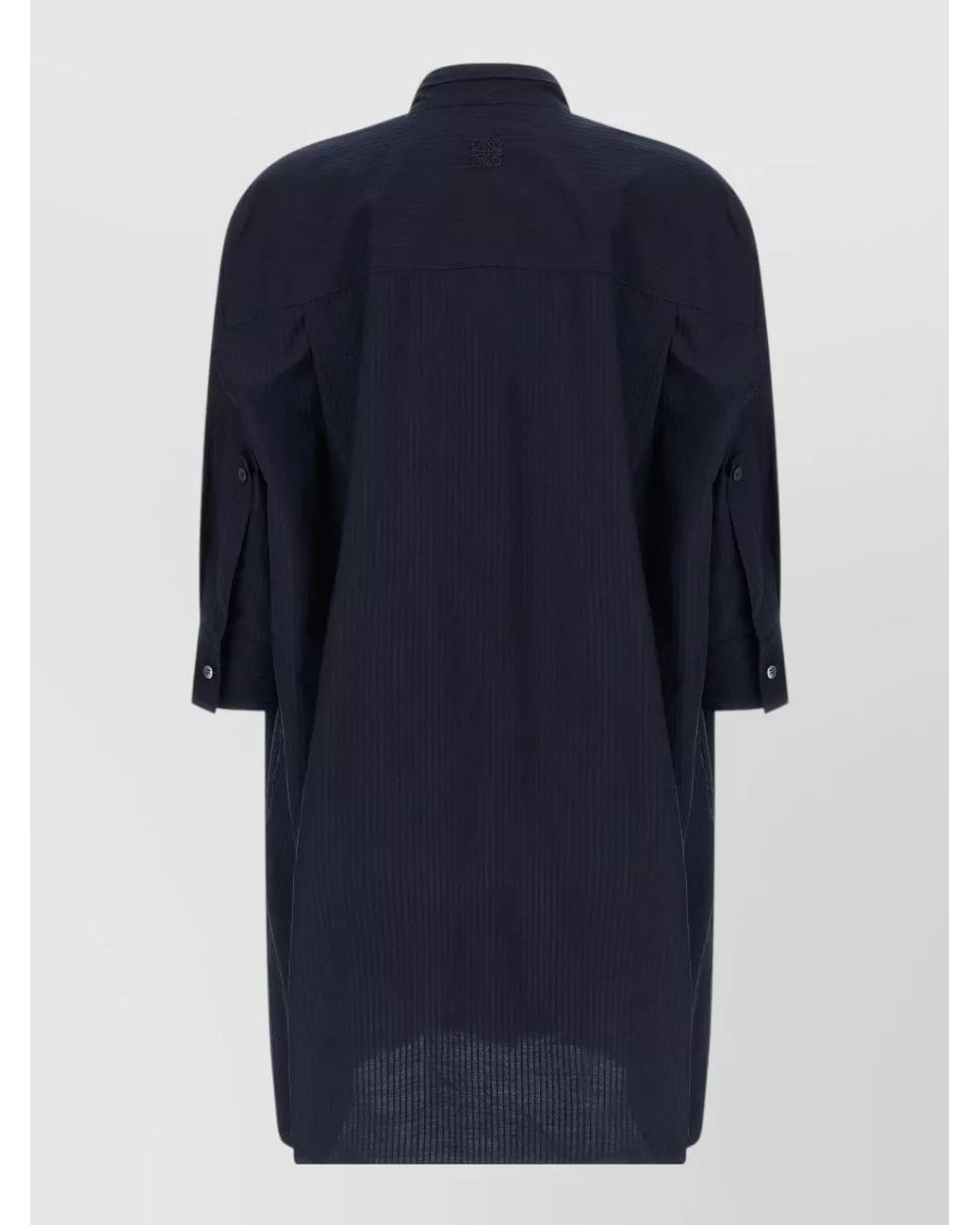 Loewe Blue Draped V-Neck Mini Dress