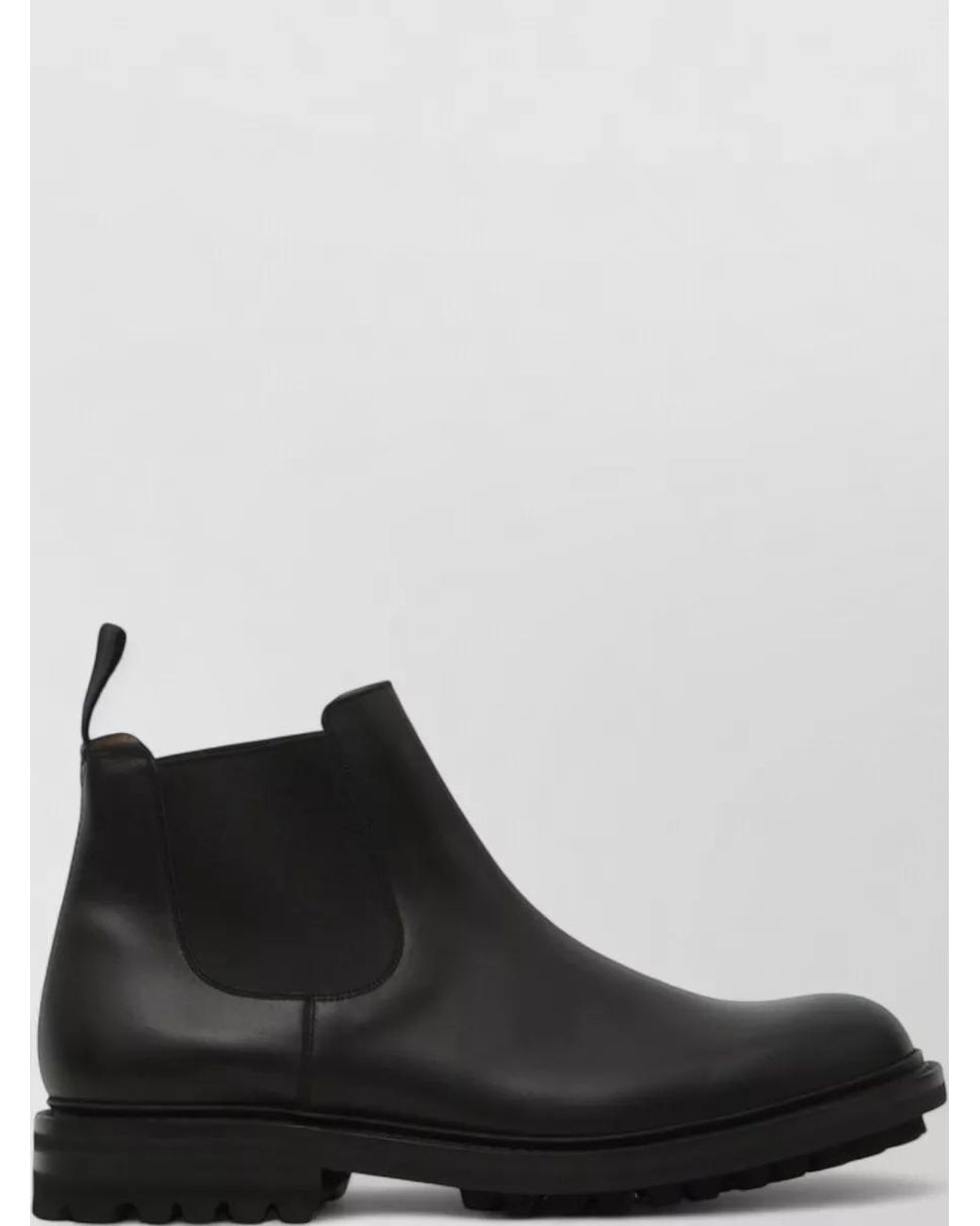 Church's Black Calfskin Leather Chelsea Boots for men