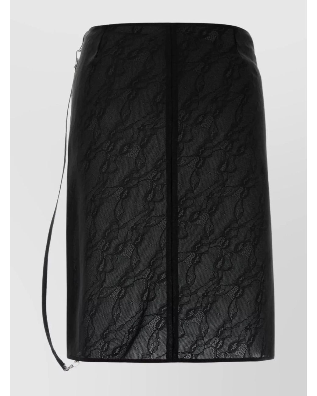 Courreges Black Stretch Fitted Skirt