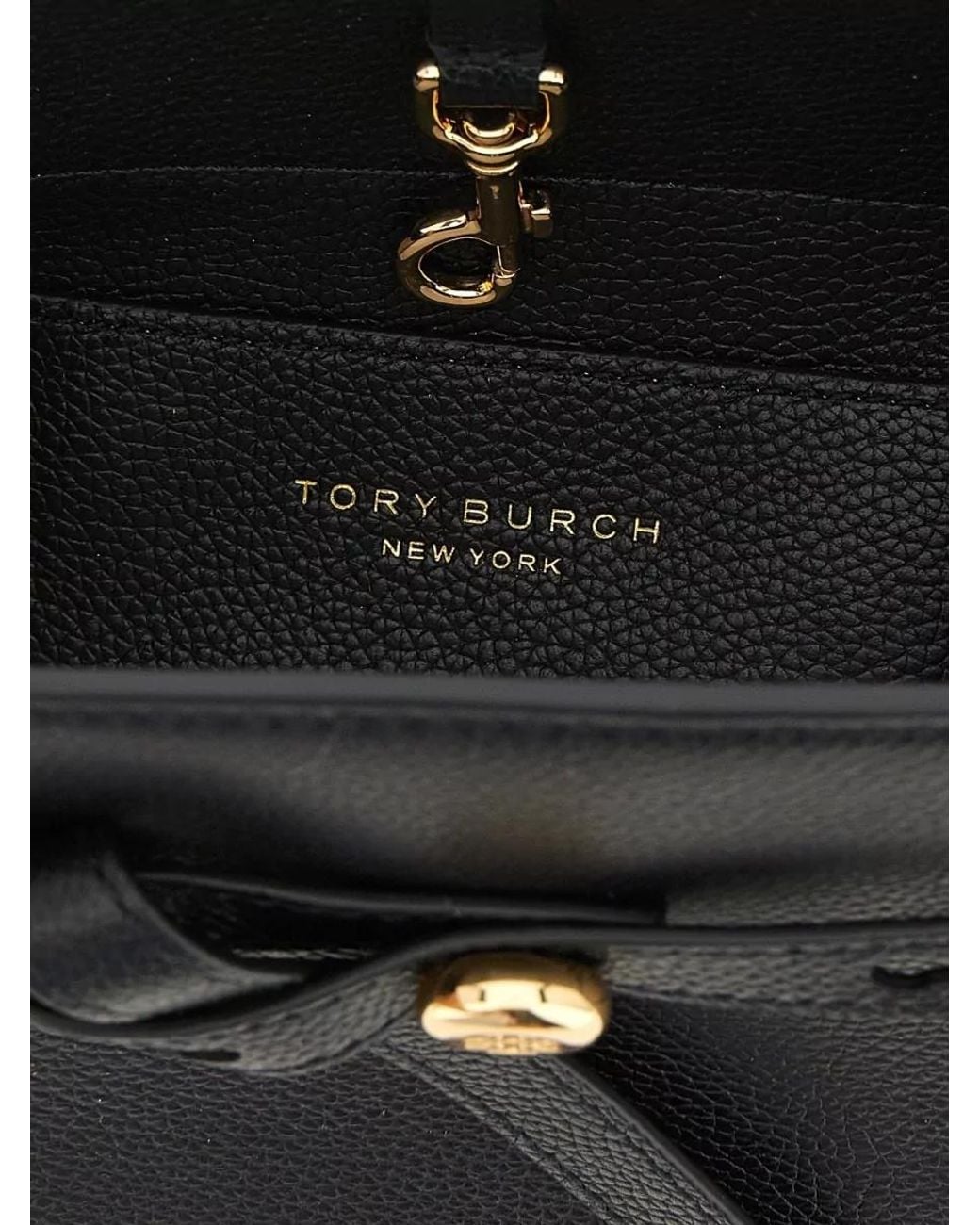 Tory Burch Black Romy Small Leather Clutch Bag